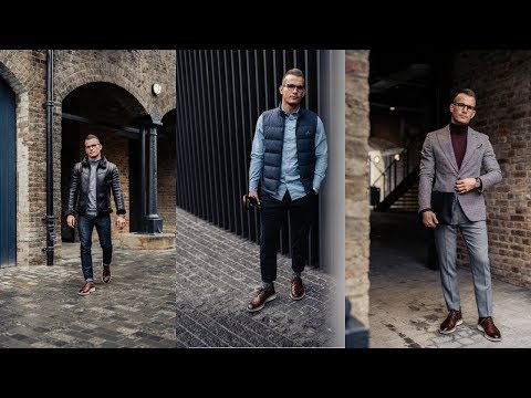 THREE WAYS TO STYLE THE LEATHER BROGUE || Mens Fashion Look Book || Charlie Irons