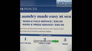 Princess Cruises Launches Laundry Service: Clean Clothes at Sea! #shorts