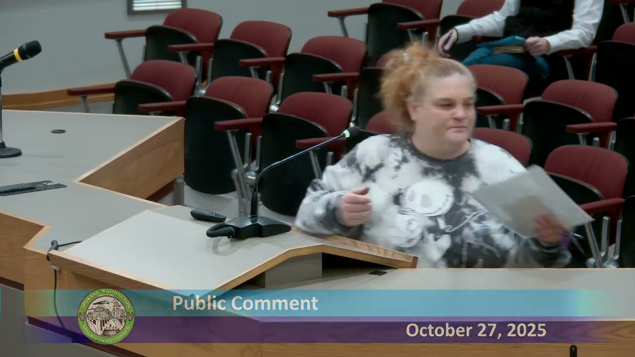 October 27th, 2025 Spokane City Council Legislative Meeting