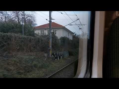 Onboard DART class EMU 8600 between killiney and bray
