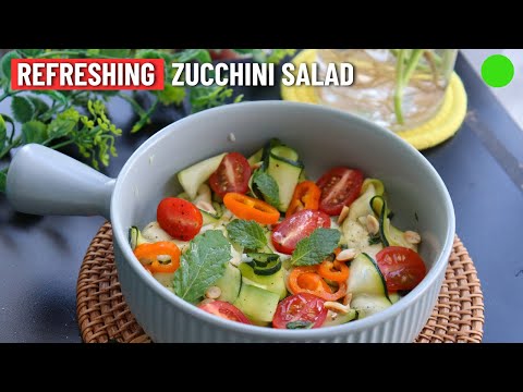 Refreshing Zucchini Salad || Low-Calorie, Vegan, Gluten-Free & Weight Management Salad Recipe ||
