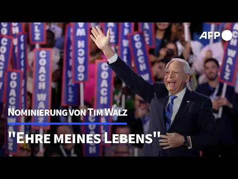 "Ehre meines Lebens": US-Demokrat Walz nimmt Nominierung an | AFP