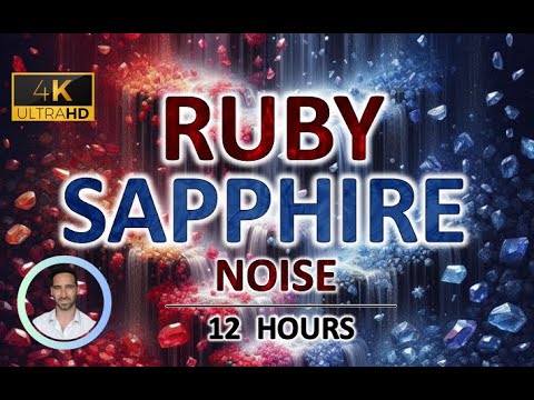 Cleansing Ruby & Sapphire Noise | 12 Hours BLACK SCREEN | Study, Sleep, Tinnitus Relief & Focus