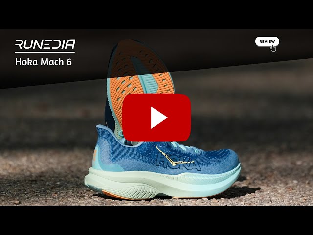 Vídeo relacionado con Hoka Zapatillas Tenis One One Mach 6 para Hombre, Blanco/numbe Nimbus, 47 EU