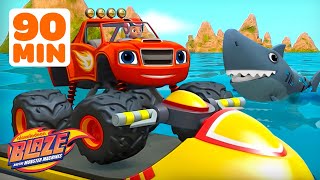 Download lagu Blaze's Shark Rescue and MORE Water Missions! 🌊🦈 w/ AJ | 90 Minutes | Blaze and the Monster Machines mp3