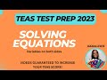 ATI TEAS REVIEW (2023) | MATH | Solving Equations