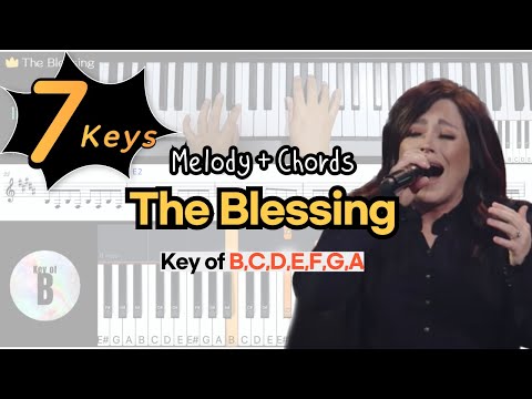 The Blessing with Kari Jobe & Cody Carnes | Key of B, C, D, E, F, G, AㅣWorship Piano Tutorials