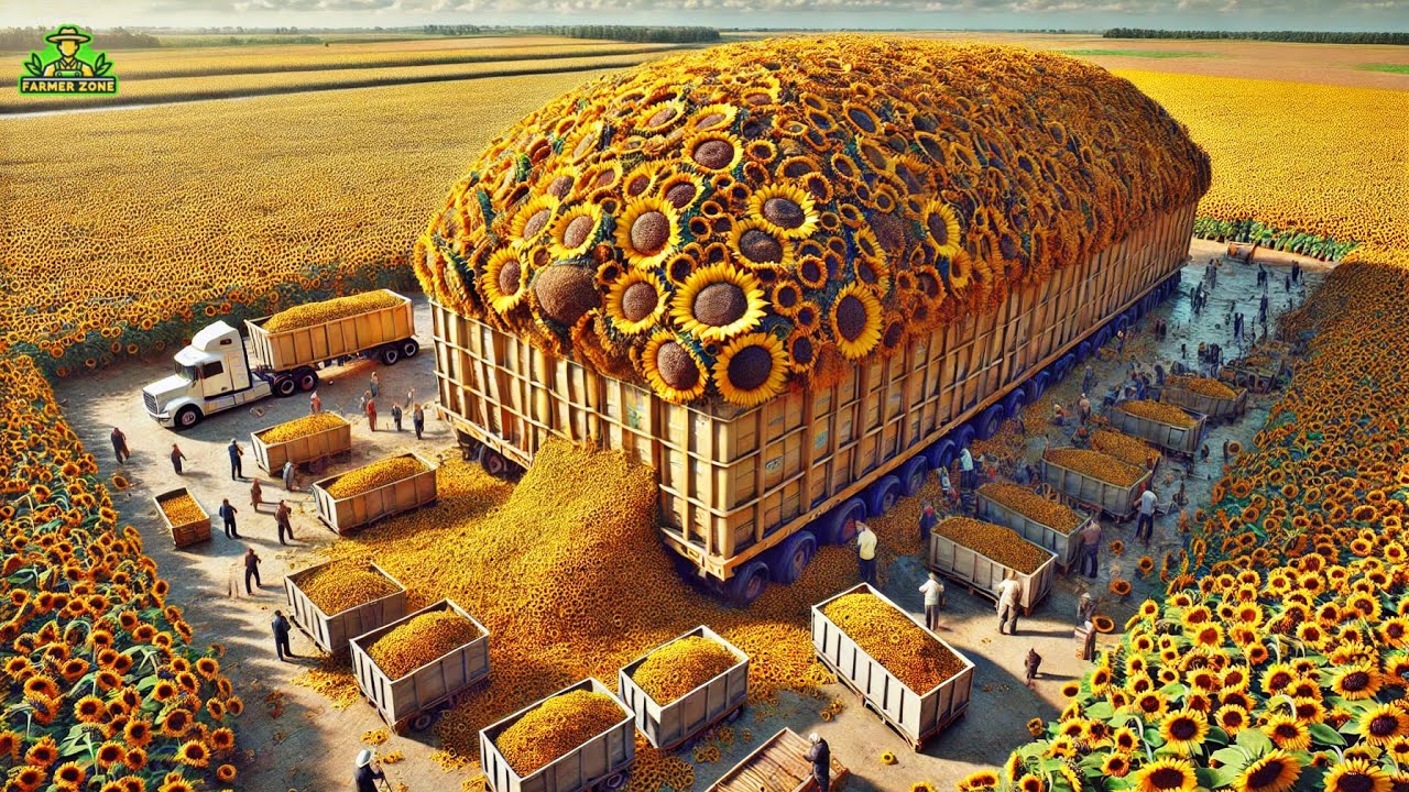 Sunflowers Mega Factory: Processing Millions of Sunflowers For Oil