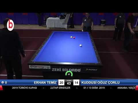 ERHAN TEMİZ & KUDDUSİ OĞUZ ÇORLU Bilardo Maçı - 2019 TÜRKİYE KUPASI 2.ETAP ERKEKLER-2.ÖN ELEME