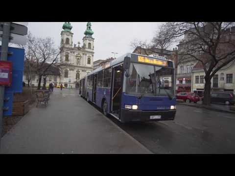 Hungary, Budapest, bus 109 ride from Nyugati pályaudvar to Kolosy tér