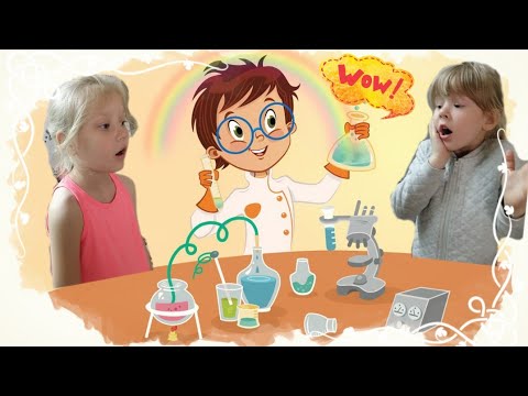 Опыты для детей\играем с детьми\Milena and Ameliya Is learning how to become a good scientist