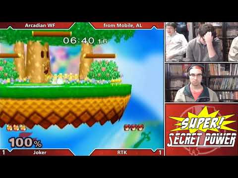 Super Secret Power: Melee Arcadian WF - Joker (Fox) vs. RTK (Marth)