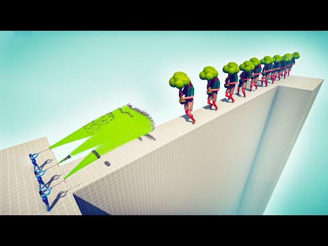 CAN 10x TREE GIANT CROSS THE BRIDGE? - Totally Accurate Battle Simulator TABS