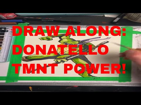 Chill Ninja Turtle Art Sesh! Drawing Donatello 🐢🎨