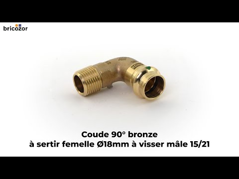 Coude bronze 90° femelle à sertir mâle à visser VIEGA