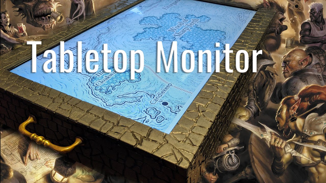 Tabletop TV/Monitor - Dungeons & Dragons Theme