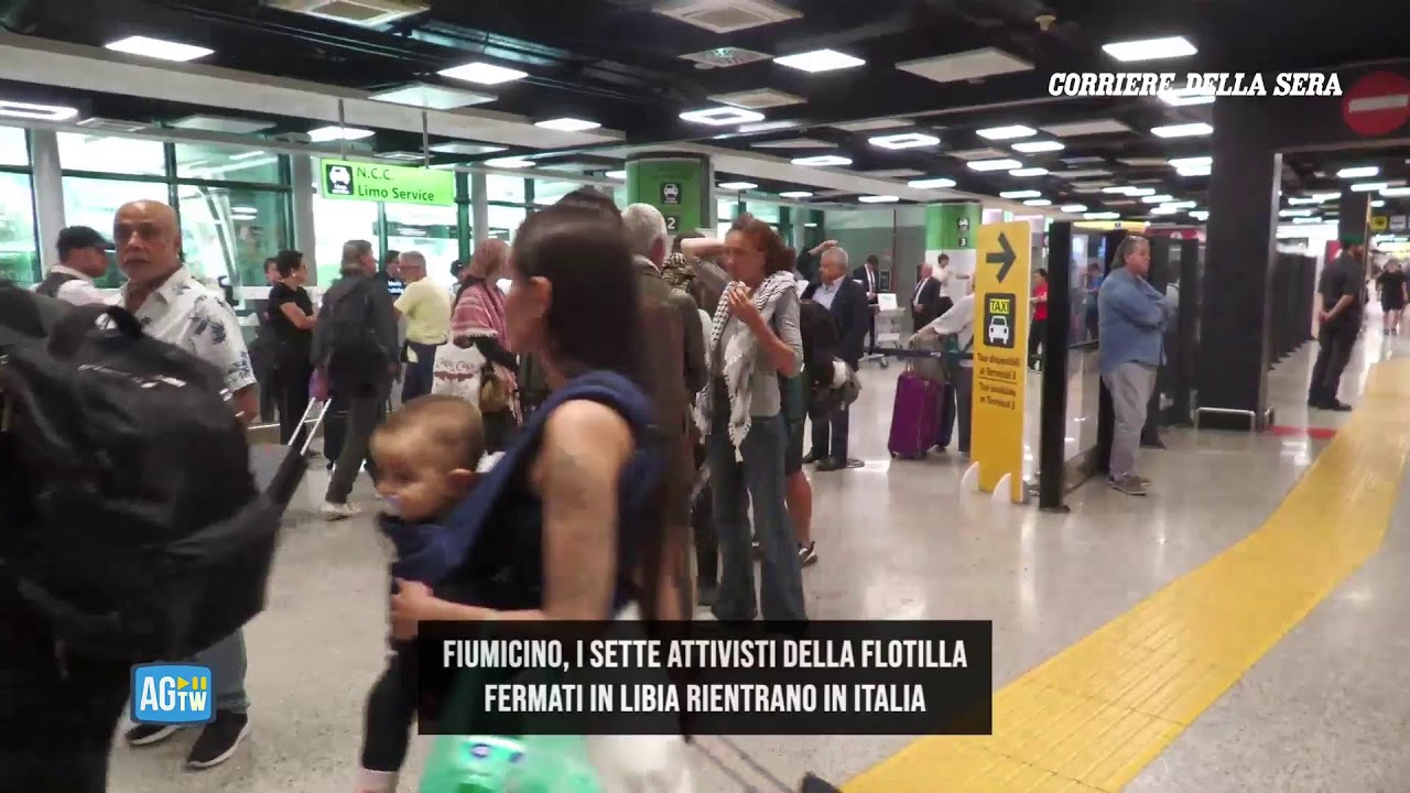 Rientro degli attivisti italiani della Flotilla fermati in Libia