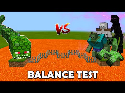 Minecraft Balance Test: Naga Vs. Mutant Monsters