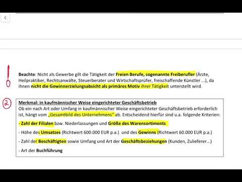 Kaufmannseigenschaft nach HGB (neue AO! - siehe Box 2: 2.6/1-7 und 2.6/10-12)