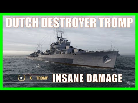 Tromp Royal Dutch Navy Destroyer World of Warships Wows DD Gameplay