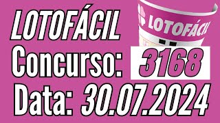 Lotofácil de Hoje, LOTOFÁCIL de hoje 30/07,