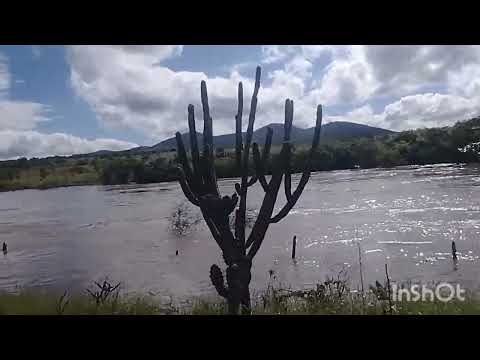 A maior enchente dos últimos 22 ano No rio do peixe no município de Ipirá Bahia 