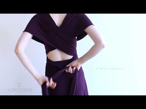 How to tie the Von Vonni Transformer Dress -  Kimono Sleeve Style