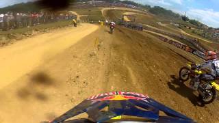 preview picture of video 'GoPro HD: James Stewart Moto 1 Lap 2012 Lucas Oil Pro Motocross Championship High Point'