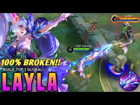 LAYLA 1 HIT DELETE GUIDE 2025!!💀 (INSTANT BRUTAL DAMAGE!) BEST BUILD & EMBLEM 2025 - MLBB