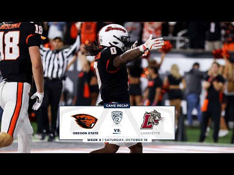 Oregon State Highlights | vs. Lafayette | 2025 Pac-12 Football