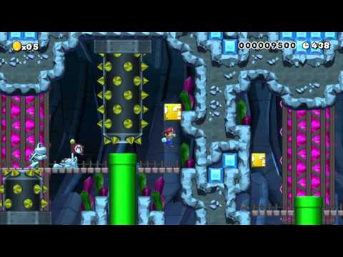 Icy Skewer Cavern by Jůąņ - SUPER MARIO MAKER - No Commentary 1AG