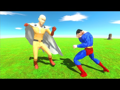 Saitama vs Superman | Battle Of The Strongest - Animal Revolt Battle Simulator