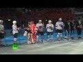 Владимир Путин открыл счет в гала-матче Ночной хоккейной лиги 