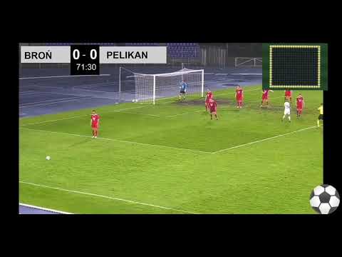 Bramka Krystiana Białasa na 0:1 e meczu Broń Radom - Pelikan Łowicz