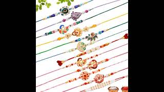 BANDHAN Rakhi Set of 12 Designer Rakhi combo | Roli Tilak Pack | Rakhi For Brother | Exclusive Rakh