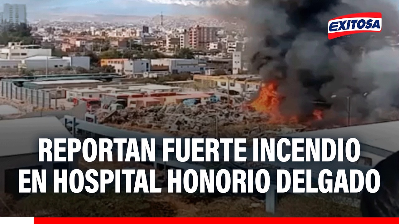 🔴🔵 Reportan fuerte incendio en hospital Honorio Delgado de Arequipa