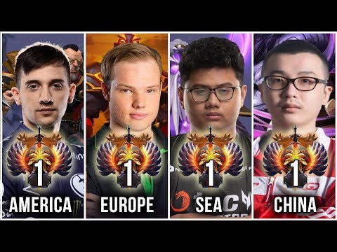 BEST PLAYERS IN THE WORLD - TOP 1 OF EVERY REGION (Arteezy, Limmp, Armel, Xm) Dota 2