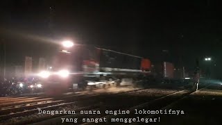 preview picture of video 'Kereta Api Petikemas 2825 relasi Sei Mangkei - Belawan berjalan langsung di Stasiun Bandar Khalipah'