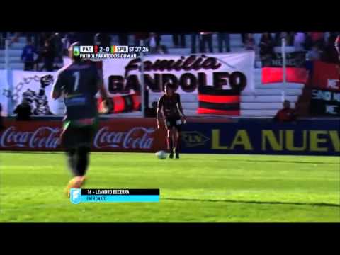 Gol de Becerra. Patronato 2 - Sp. Belgrano 0. Fecha 18. Primera B Nacional 2015. FPT.