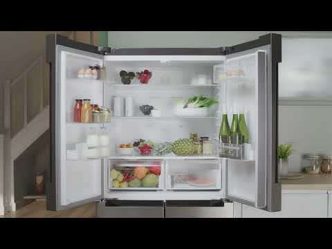 Bosch Freestanding American Style Refrigeration KFN96VPEAG - Metallic Silver Doors Video 2
