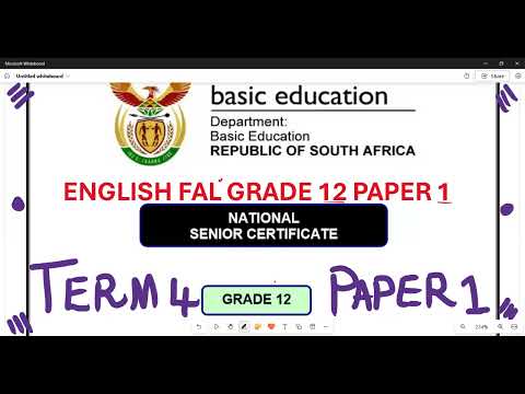 English Fal Grade 12 Paper 1 November Term 4