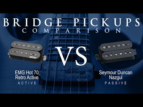 EMG HOT 70 RETRO ACTIVE vs Seymour Duncan NAZGUL - Bridge Pickup Guitar Tone Comparison Demo