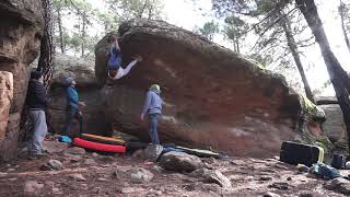 Video thumbnail of El murciélago, 7a. Albarracín