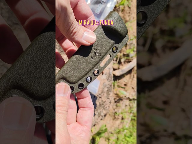 Vídeo relacionado con DRACHENADER cuchillo de cinturón de acero inoxidable 14C28N EDC cuchillo de caza de hoja fija, mango de Micarta, incluyendo funda de Kydex