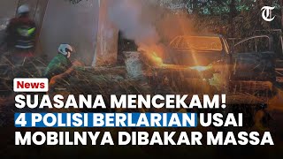 DEMO TOLAK RUU PILKADA: 4 Aparat Berlarian Dilempari Batu, Mobil Polisi Dibakar!