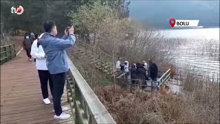 Doğa Harikası Abant Gölü’ne Ziyaretçi Akını