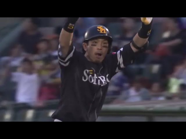 【4回表】ホークス・松田 センター前に抜ける勝ち越しタイムリーヒット!! 2019/7/5 B-H