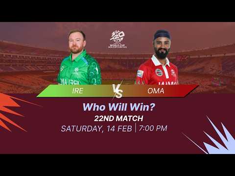 T20 WC 2026 Ireland vs Oman 22nd Match, Who Will Win? | Pitch Report, Playing 11 & Big Players