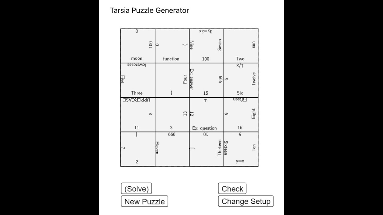 Tarsia Puzzle Demo