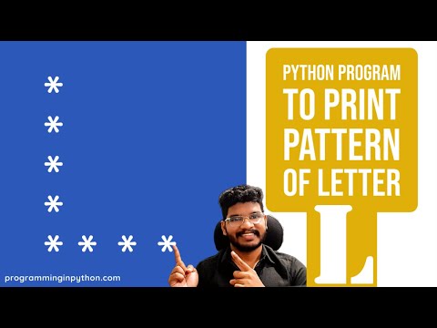 Python Program To Print Pattern Of Letter L Pattern Programming